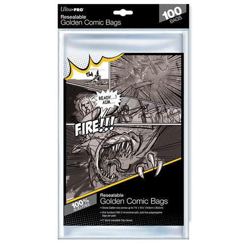 Ultra Pro Golden Size Comic Bags (100 Pack)