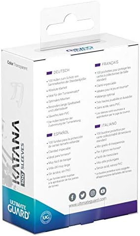Ultimate Guard Katana Sleeves - Transparent (100) Standard Size 66 x 91mm UGD010090