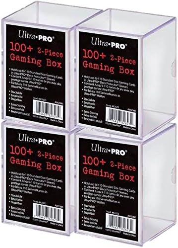 4x Ultra Pro Clear Gamers Stackable 2 Piece Slide-In Deck Boxes