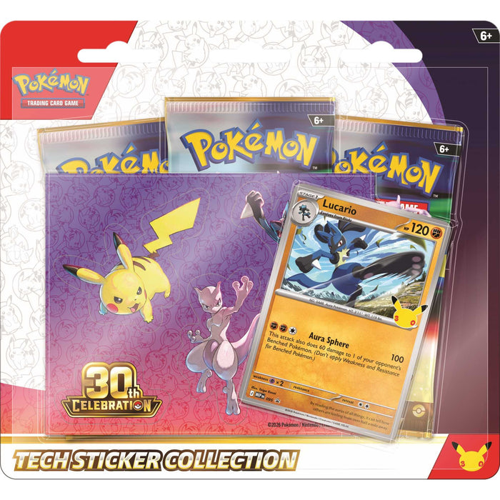 Pokémon TCG: 30th Celebration Tech Sticker Collection (Alolan Exeggutor or Lucario)