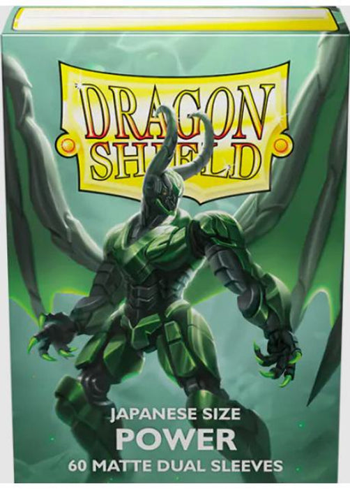 Dragon Shield - Power Metallic Green Dual Matte Sleeves - Standard Size (100 Pack)